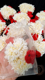 Fresh Floral Hair Gajra Set with Organza Pouch (5 Pcs.)
