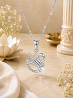 92.5 Silver Swan Pendant (Without Chain)