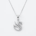 92.5 Silver Swan Pendant (Without Chain)