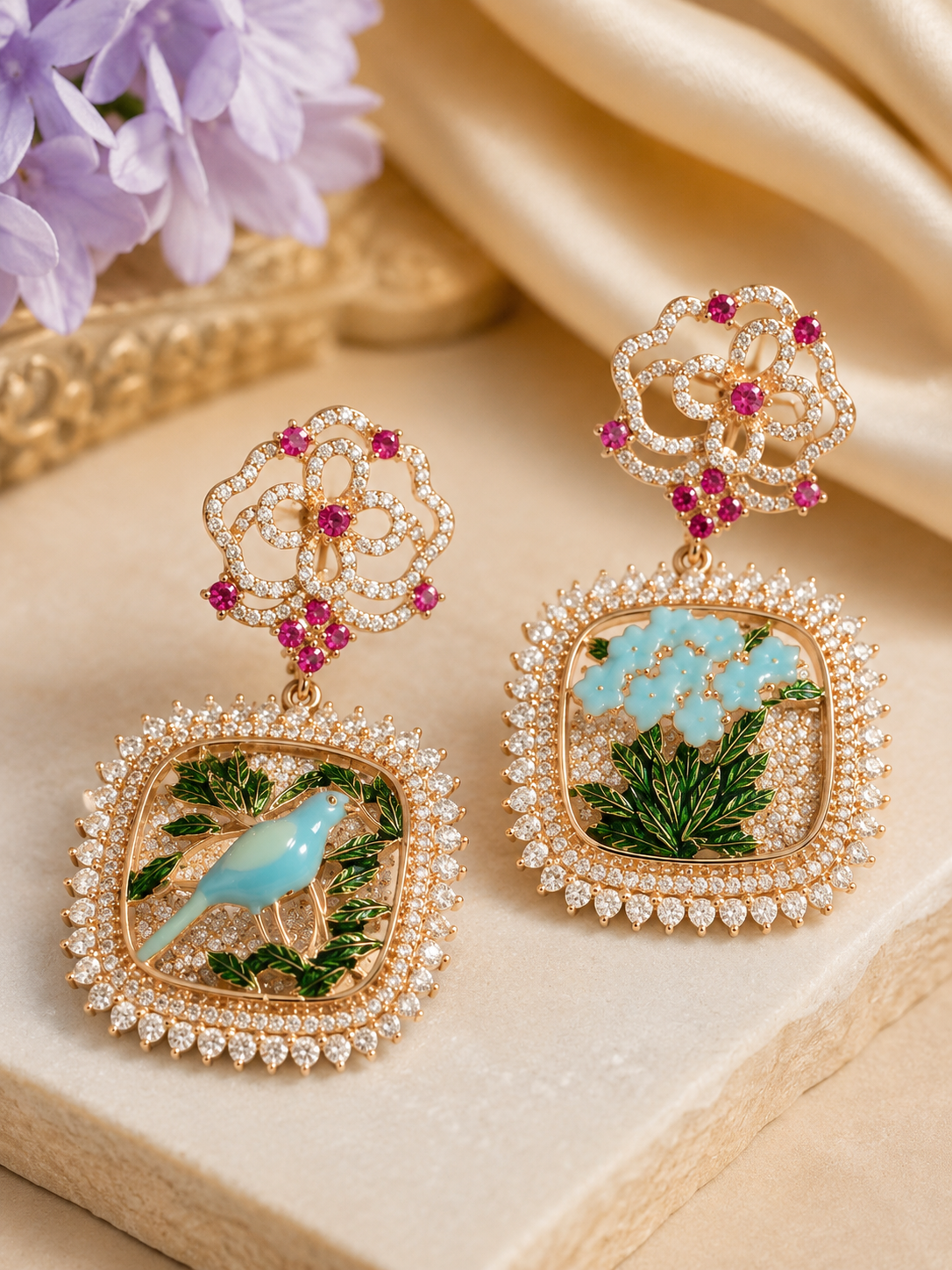 92.5 Silver Bird Earrings