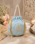 Embroidered Designer Potli Bag - Multiple Colors