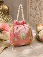 Embroidered Designer Potli Bag - Multiple Colors