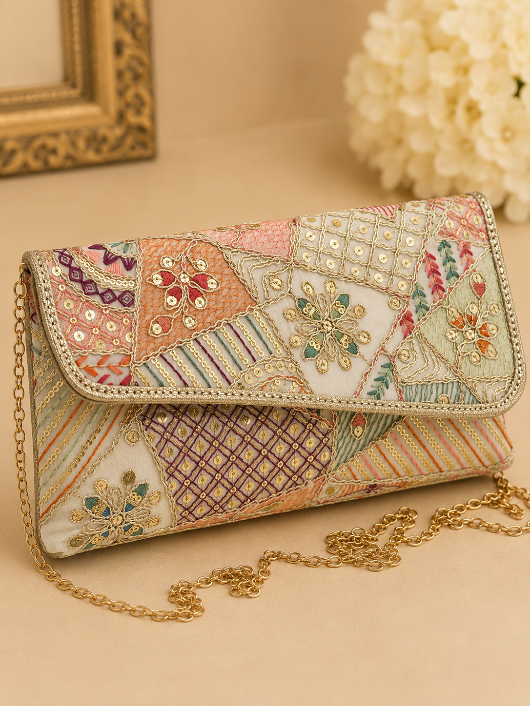 Bridal Wedding Embroidery Clutch