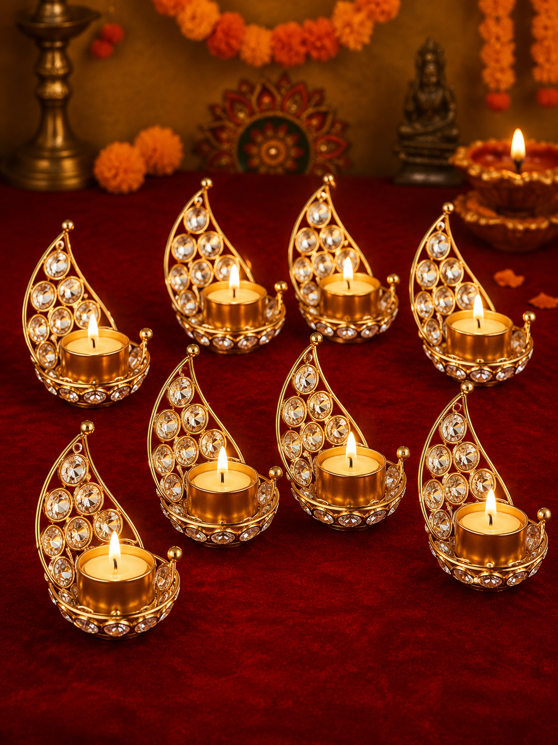 Crystal Standing Diyas