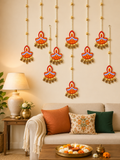 Diya Pearl Hanging – Set of 6