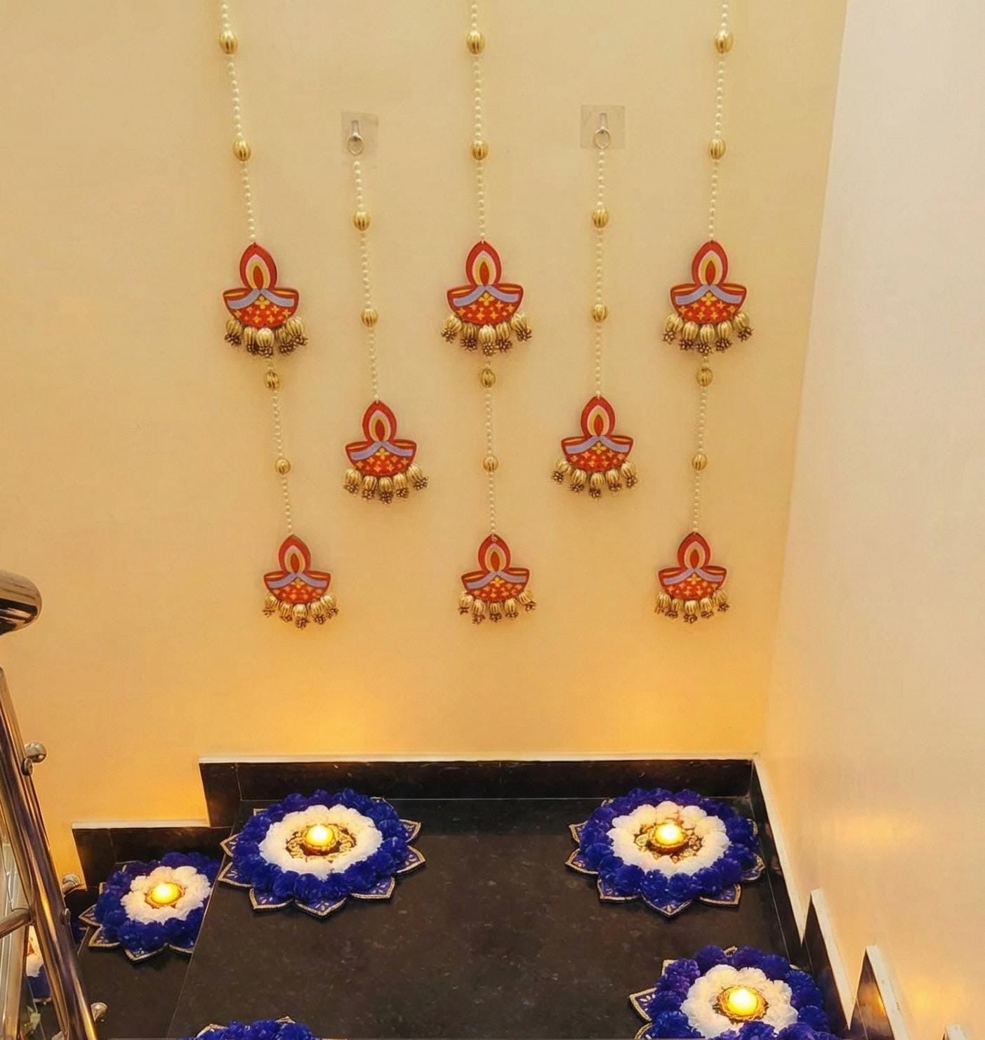 Diya Pearl Hanging – Set of 6