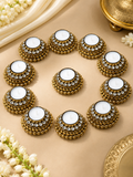Metal Ghunghroo Diyas (Pair) – 4 Inch