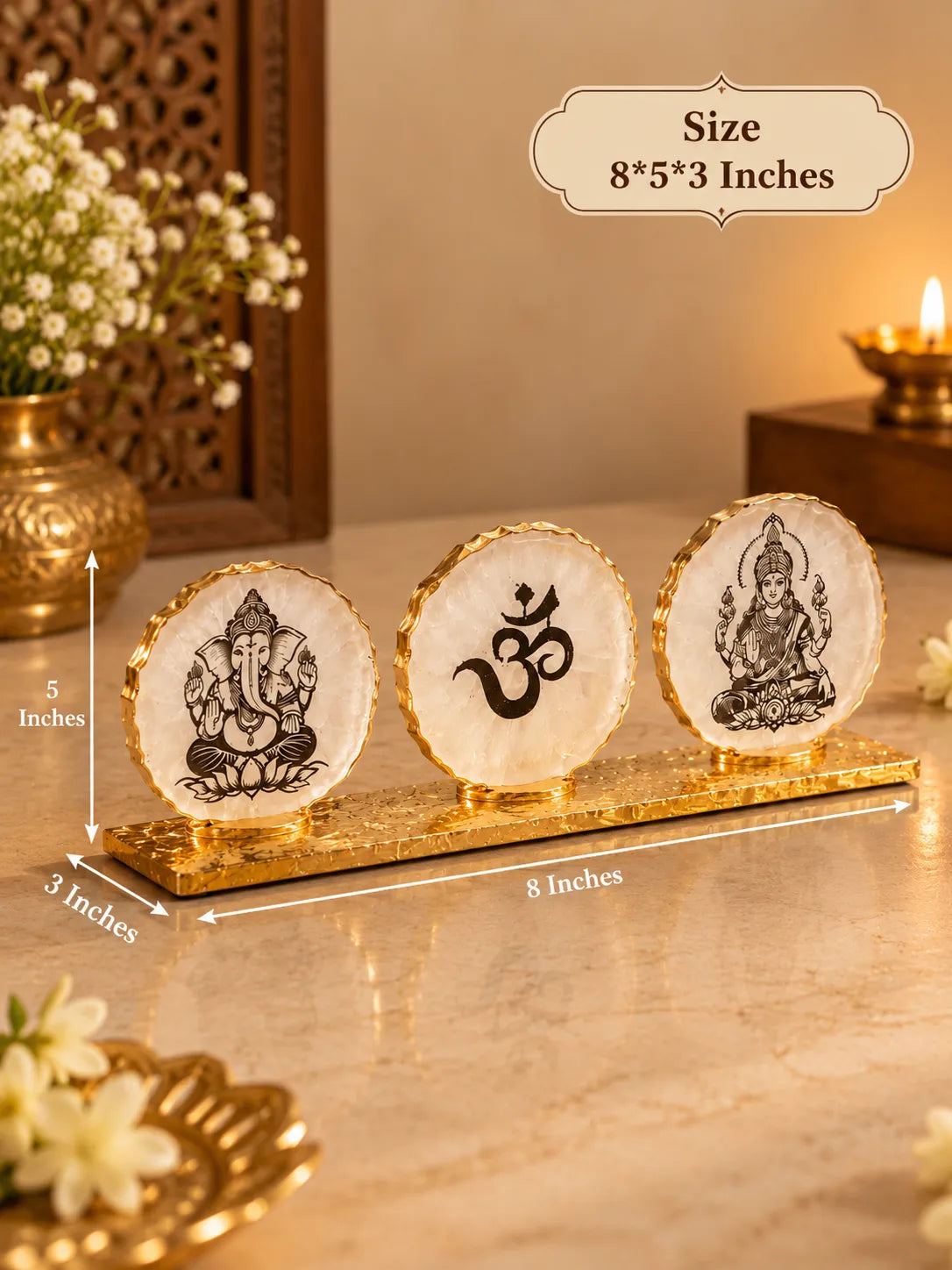 Resin Decor for Diwali Ganesh Ji and Laxmi Ji Stand