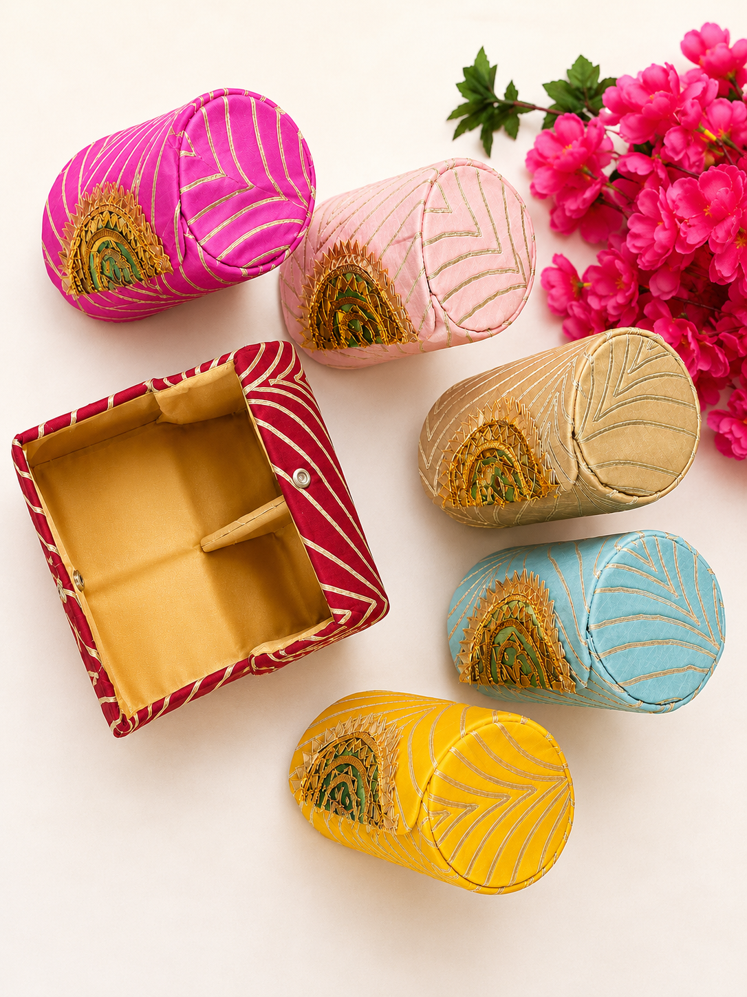 Gota Work Bangles Storage Box (Set of 5)