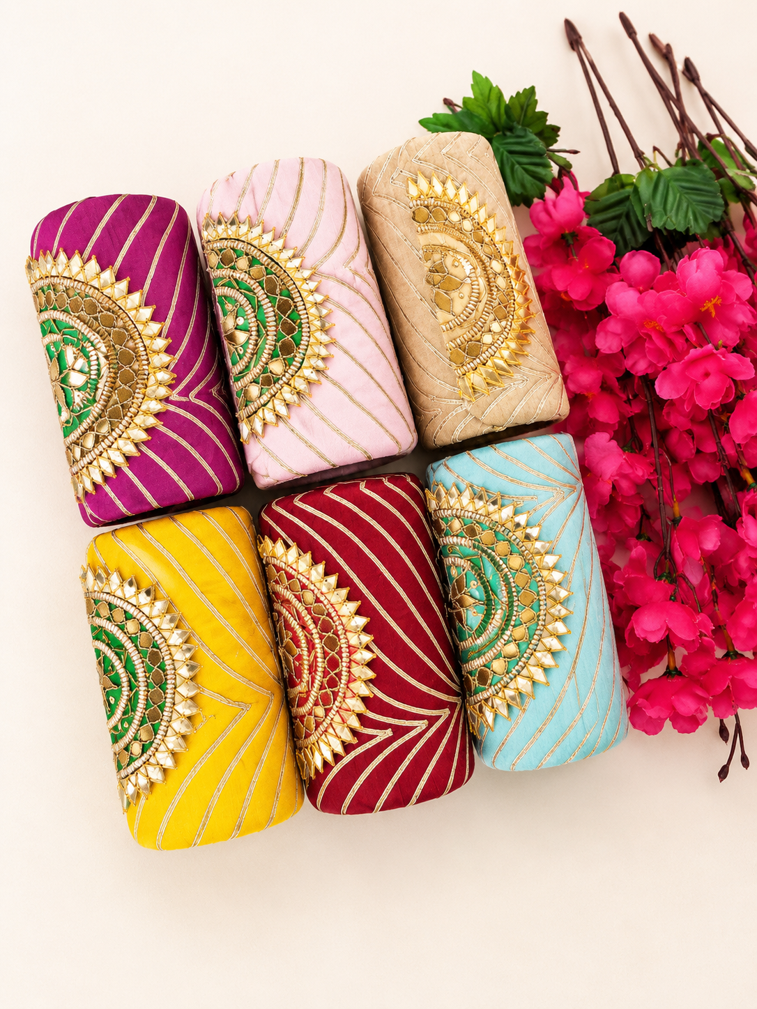 Gota Work Bangles Storage Box (Set of 5)