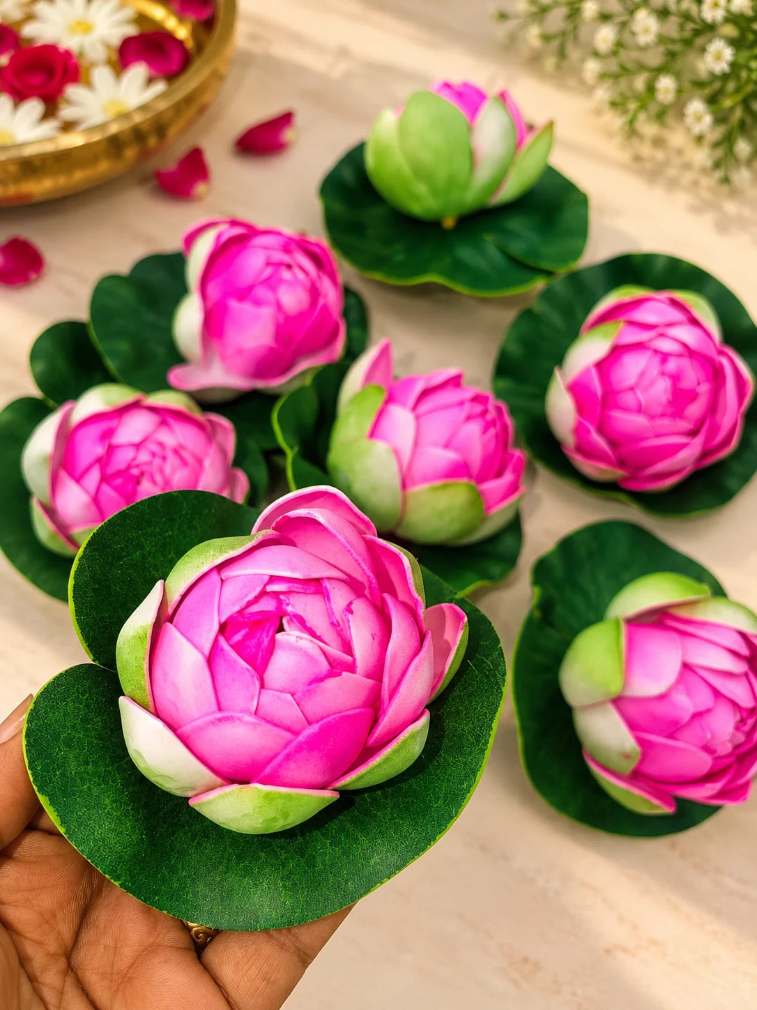 Lotus floating flowers