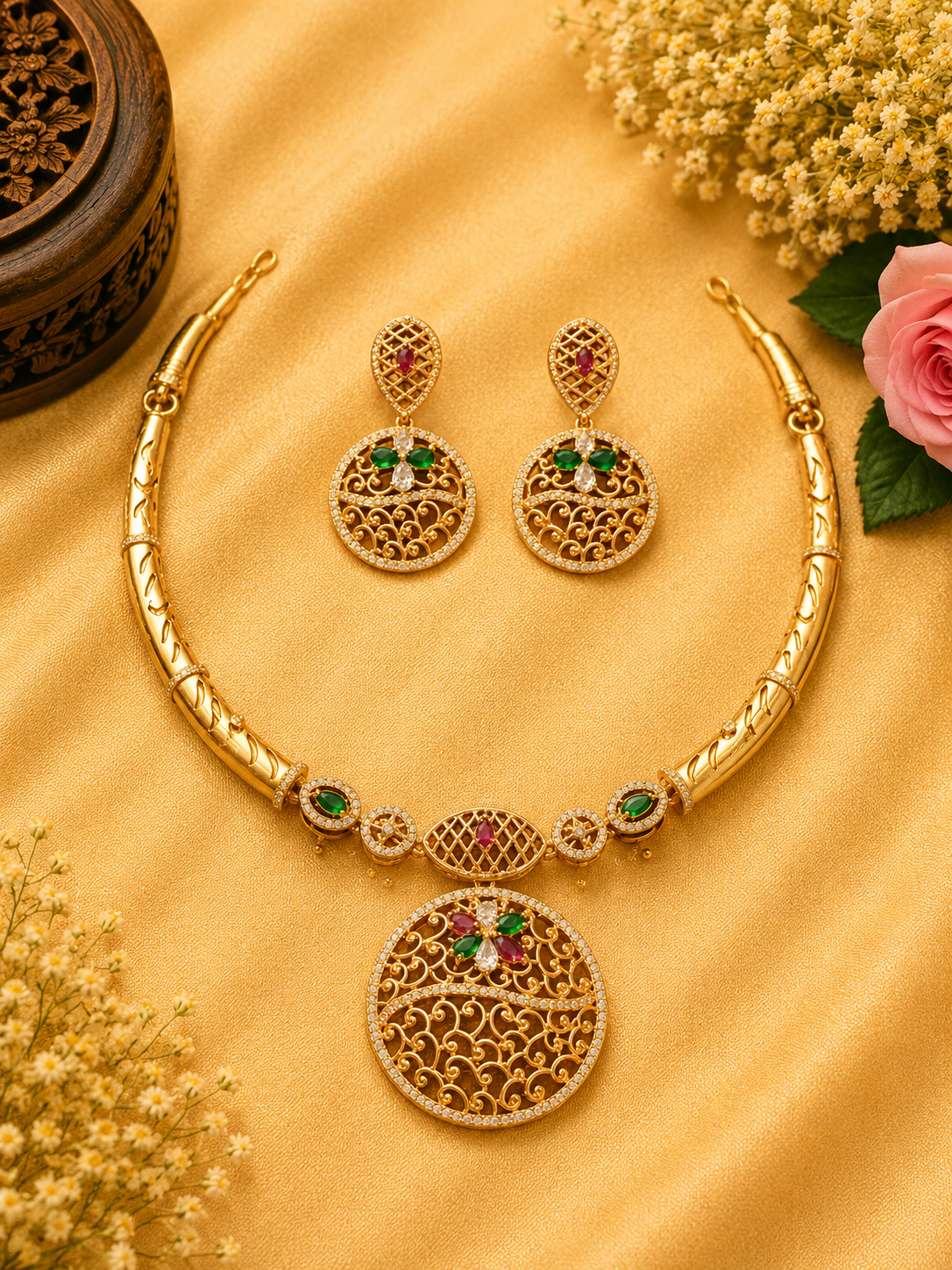 High Quality Choker Set with Earrings