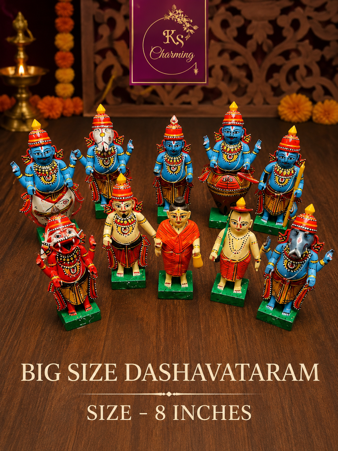 Kondapalli Dashavataram Golu Set – 8 Inch