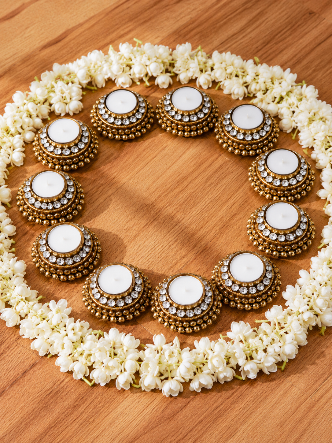 Metal Ghunghroo Diyas (Pair)