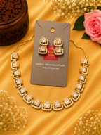 Premium Quality Clear AD Necklace Set with Earrings