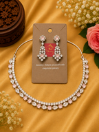 Premium Quality Light Pink CZ Set with Earrings