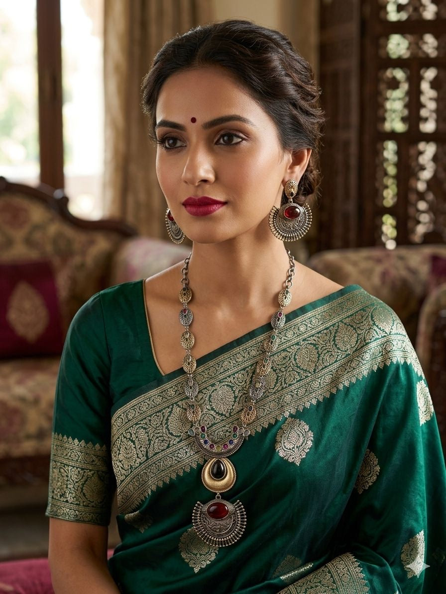 Exclusive Replica Stone Necklace with Matching Studs