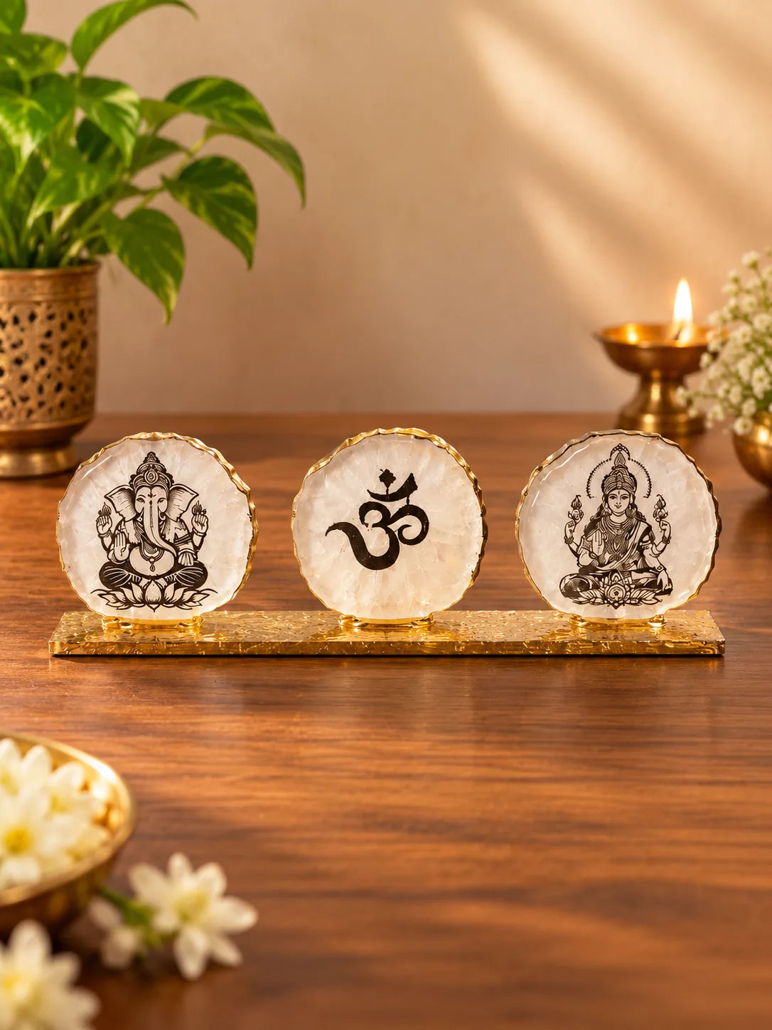 Resin Decor for Diwali Ganesh Ji and Laxmi Ji Stand