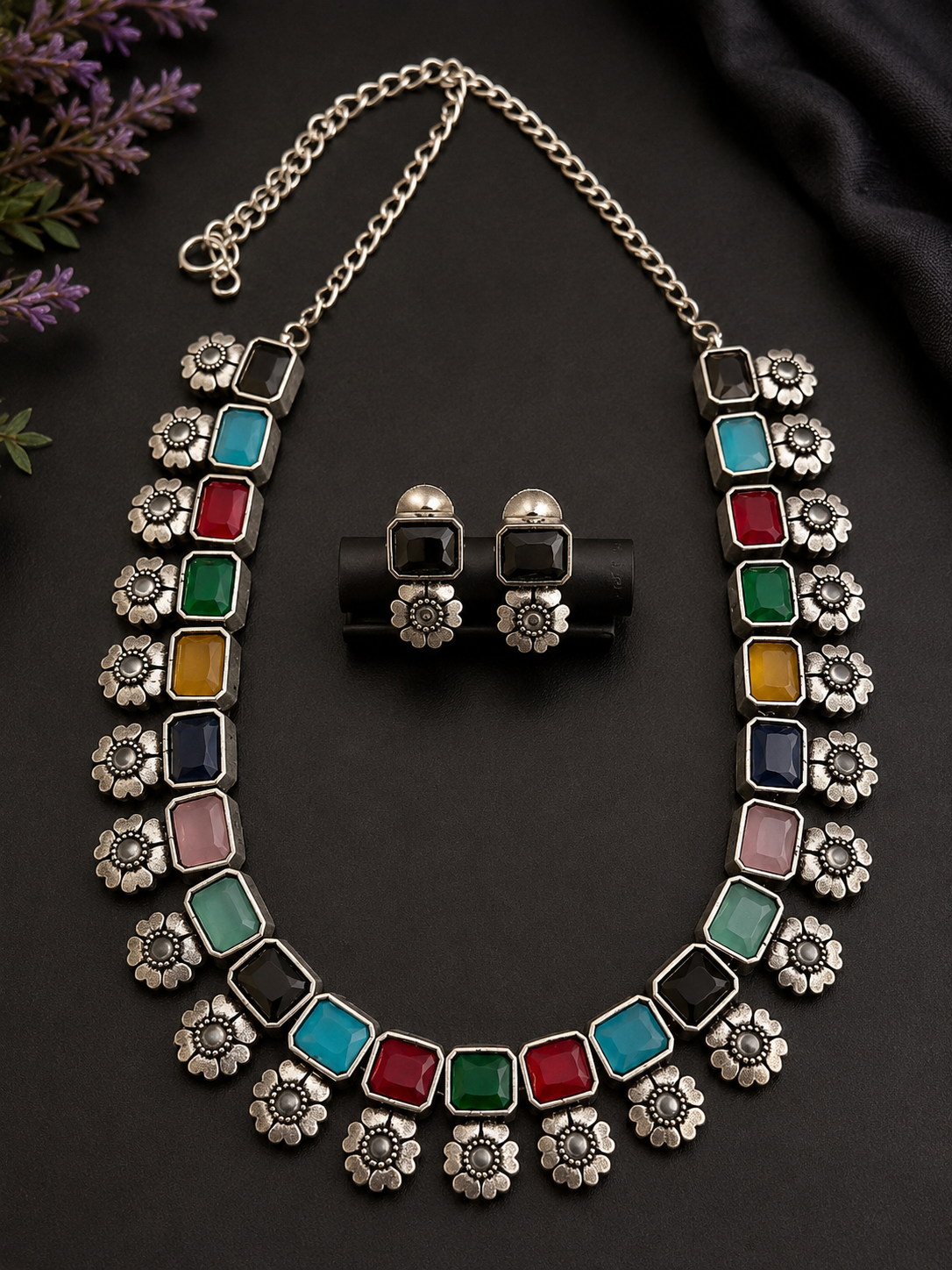 Silver Coated Set with Matching Studs