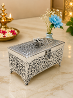 German Silver Hand Engraved Multi-Usage Cash Box