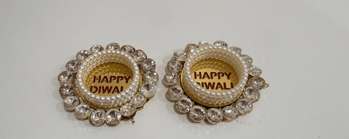 Happy Diwali Tea Lights and Candle Holders