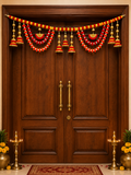 Marigold Pompom Door Toran