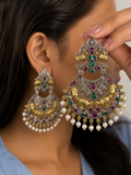 Premium Quality Dual Tone Chandbali Earrings