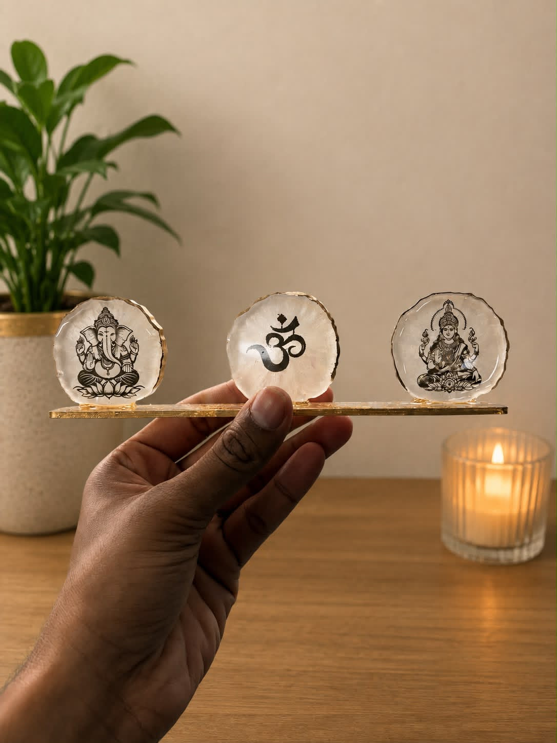 Resin Decor for Diwali Ganesh Ji and Laxmi Ji Stand product image 2
