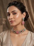 Russian Doublet Stone Polki Choker Set